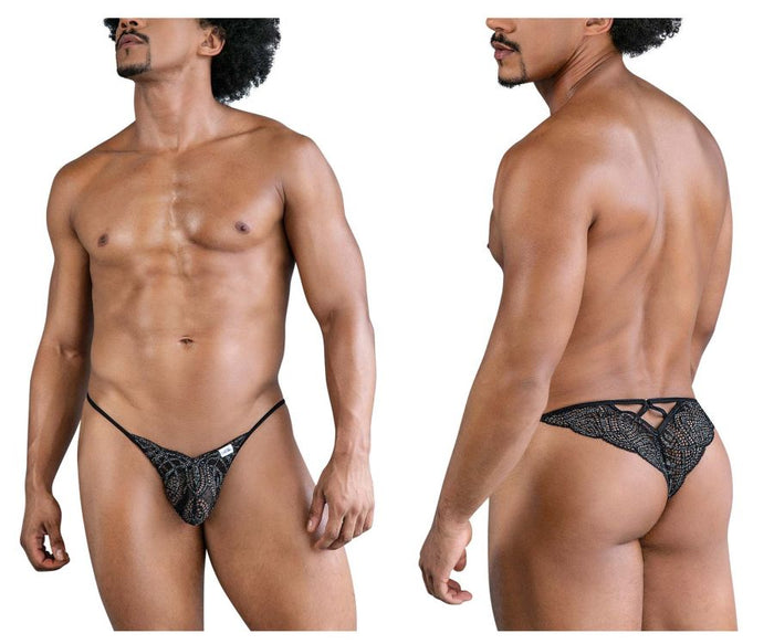 clever moda CandyMan 99829 Lace Thongs Color Black