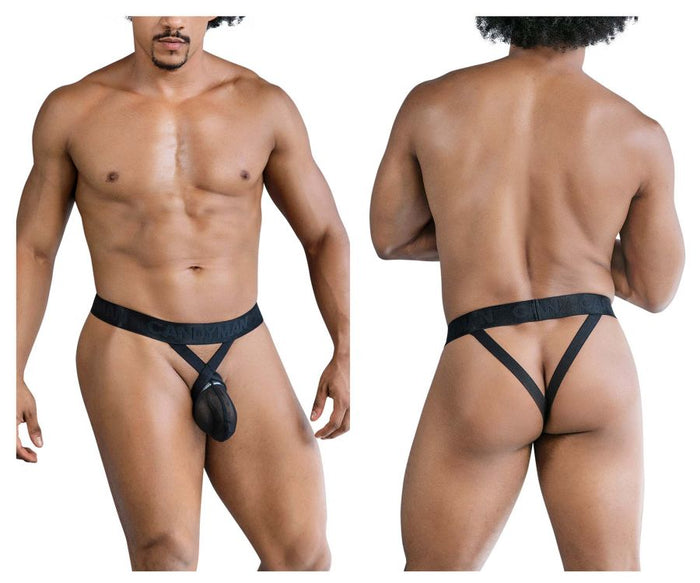 Clever Moda CandyMan 99847 Mesh Thongs Color Black