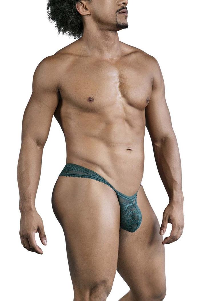 Clever Moda CandyMan 99861 Lace Thongs Color Green