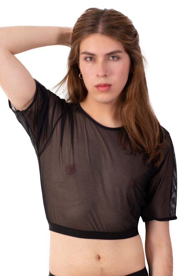 Clever Moda PLURAL PL009 Crop Top Color Black