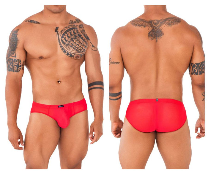 Clever Moda Xtremen 91138 Mesh Briefs Color Red