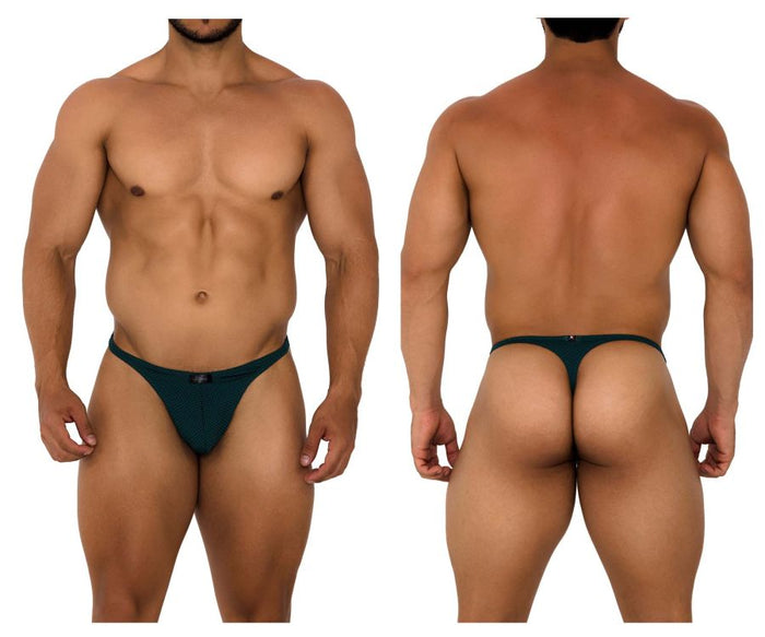 clever moda Xtremen 91185 Mesh Thongs Color Green