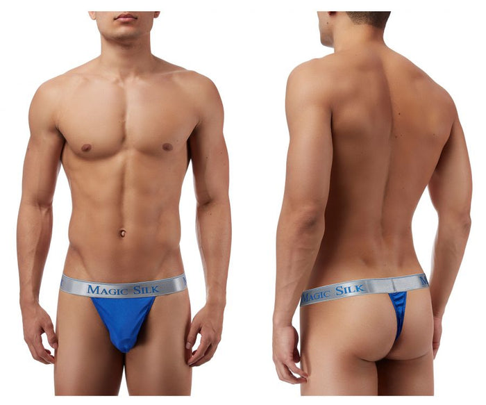 Clever Moda Magic Silk 4586 Silk Knit Micro Thong Color Cobalt