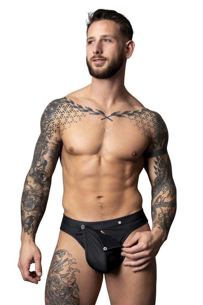 Clever Moda Male Power 410-298 Oh Snap Snap Off Thong Color Black