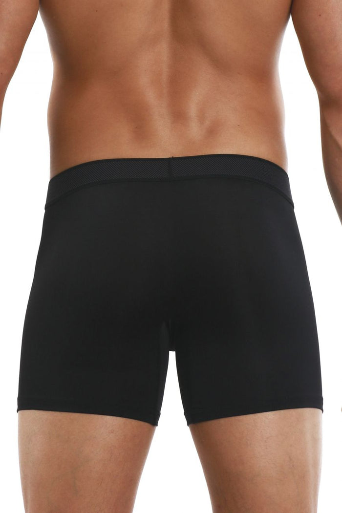 Clever Moda Papi 626185-962 Cool2 2PK Solid Boxer Briefs Color Black-Gray