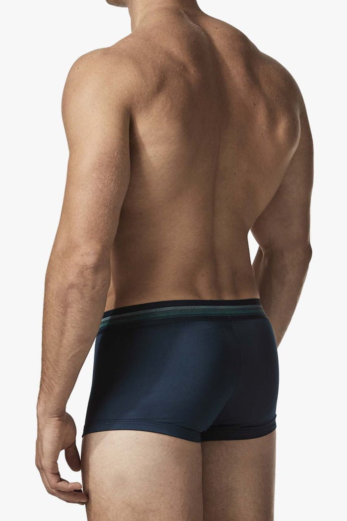 Clever Moda Papi UMPA107 2PK Microflex Performance Trunks Color Blue-Printed