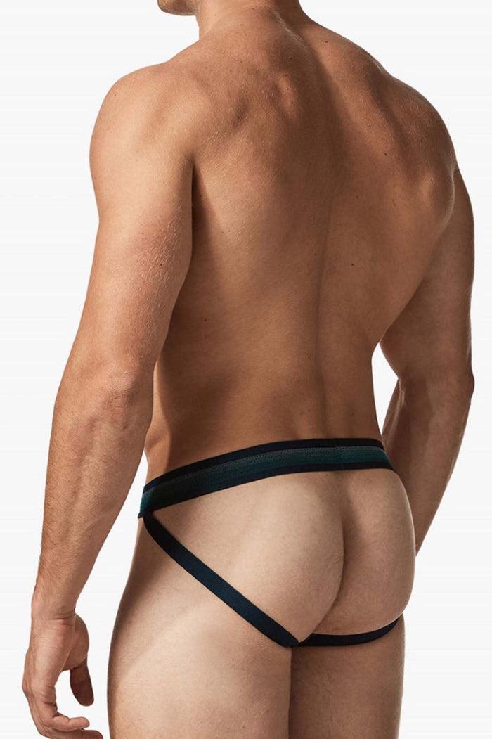 Clever Moda Papi UMPA108 2PK Microflex Performance Jockstrap Color Blue-Printed