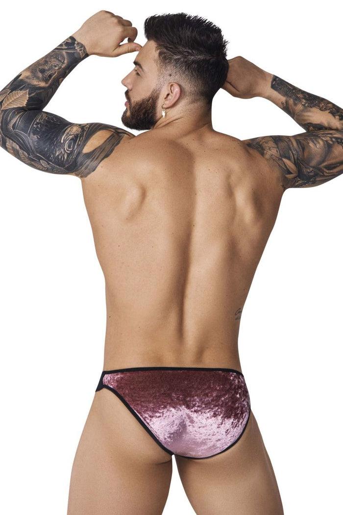 Clever Moda Pikante PIK 1098 Clandestine Velvet Bikini Color Pink