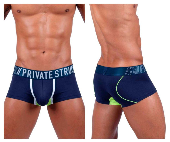Clever Moda Private Structure BAUT4389 Athlete Trunks Color Navy Ranger