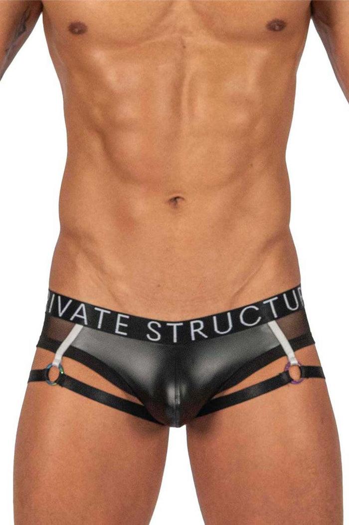 Clever Moda Private Structure LCUT4419 Alpha Low Waist Garter Mini Color Black
