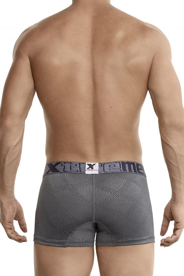 Clever Moda Xtremen 54446C Jacquard Stripes Boxer Briefs Color Gray