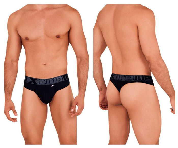 clever moda Xtremen 91101X Microfiber Thongs Color Black